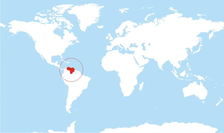 térkép venezuela hely a világon
