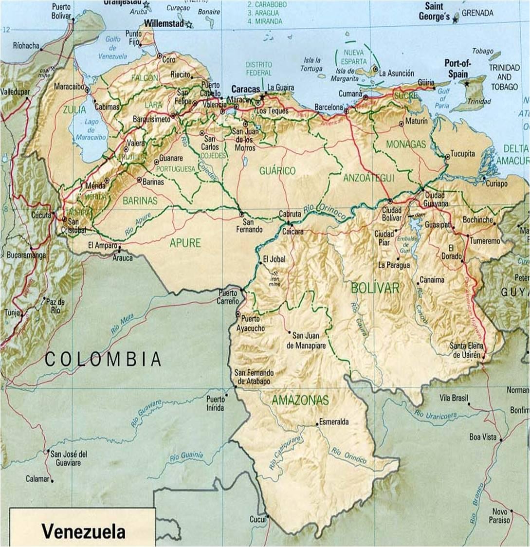 térkép venezuela folyó