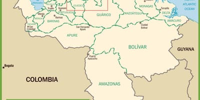 Térkép venezuelai politikai