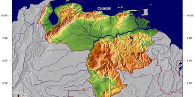 Térkép fizikai térkép venezuela