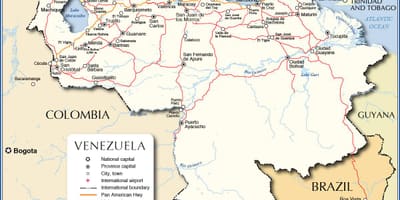 Részletes térkép venezuela