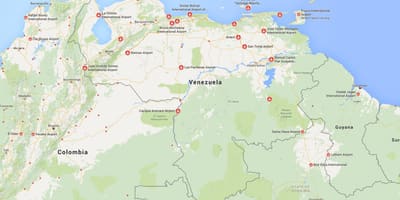 Térkép venezuela repülőterek