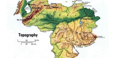 Térkép venezuela topográfiai