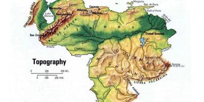 Térkép venezuela topográfiai