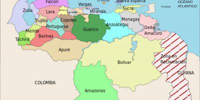 Térkép venezuela államok