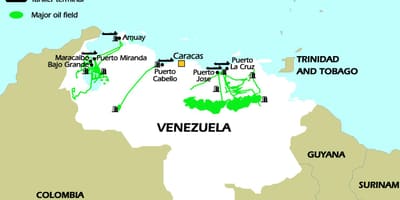 Venezuelai olaj fenntartja térkép